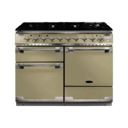 Rangemaster Elise 110cm Dual Fuel 94210 Range Cooker in Brushed Cream with 6 Burner FSD Hob